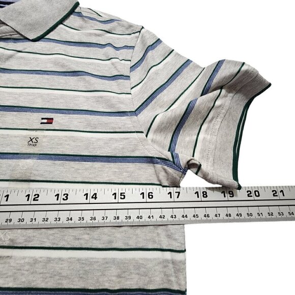 Tommy‎ Hilfiger Men's Polo Shirt Short-Sleeve THLUXE Striped Slim Fit XS - Picture 3 of 13